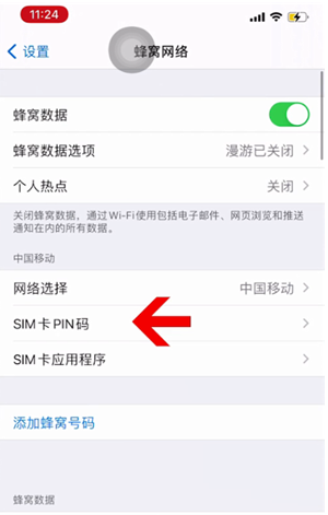 泰顺苹果14维修网分享如何给iPhone14的SIM卡设置密码 