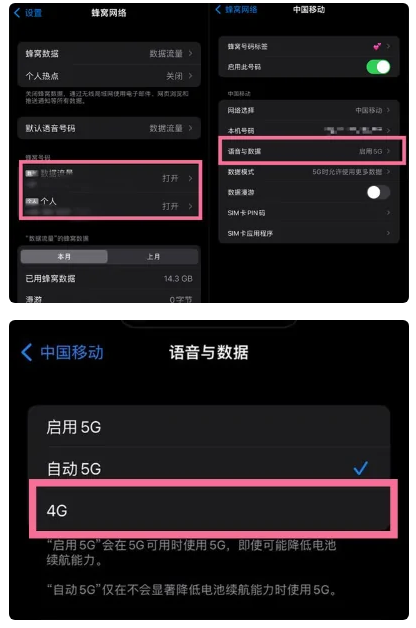 泰顺苹果手机维修分享iPhone14如何切换4G/5G? iPhone14 5G网络切换方法 